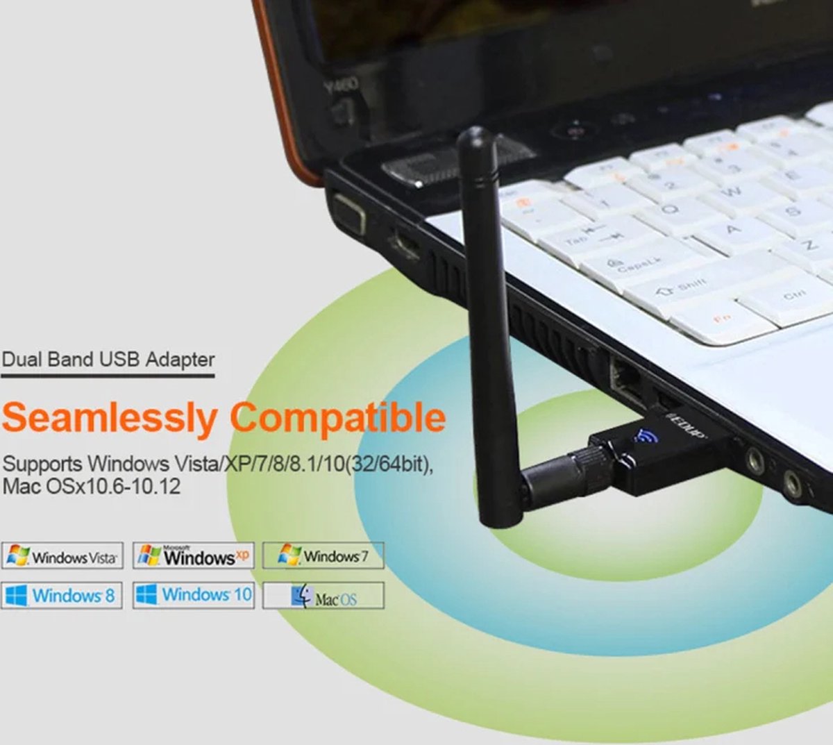 Edup Ep-Db1607 Dual-Band Wifi Adapter - 600 Mbps - Usb 2.0 - 2.4Ghz & 5Ghz - - afbeelding 6