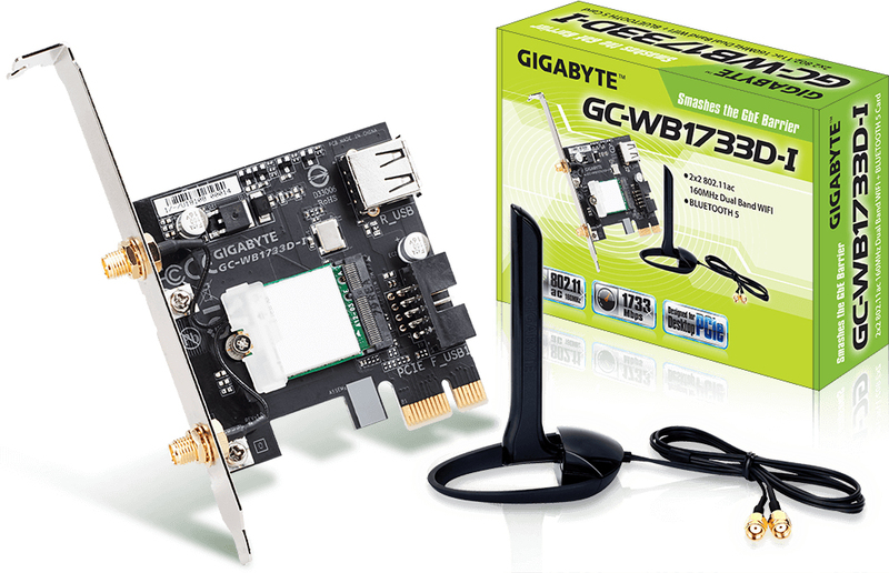 Gigabyte gc wb1733d i netwerkkaart adap 2 orig - Gigabyte GC-WB1733D-I Dual Band + Adapter WiFi Adapter