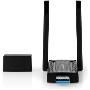 Nedis Nedis Netwerk-Dongel - Wi-Fi - Ac1200 - 2.4/5 Ghz (Dual Band) - Usb3.0 - Wi-Fi-Snelheid Totaal: 1200 Mbps - Windows 10 / Windows 11 / Windows 8
