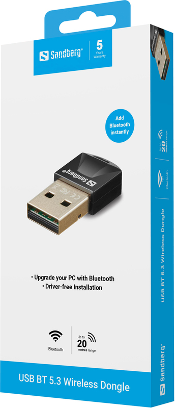 Sandberg usb bluetooth 5 0 dongle 3 orig - USB BT 5.3 Wireless Dongle