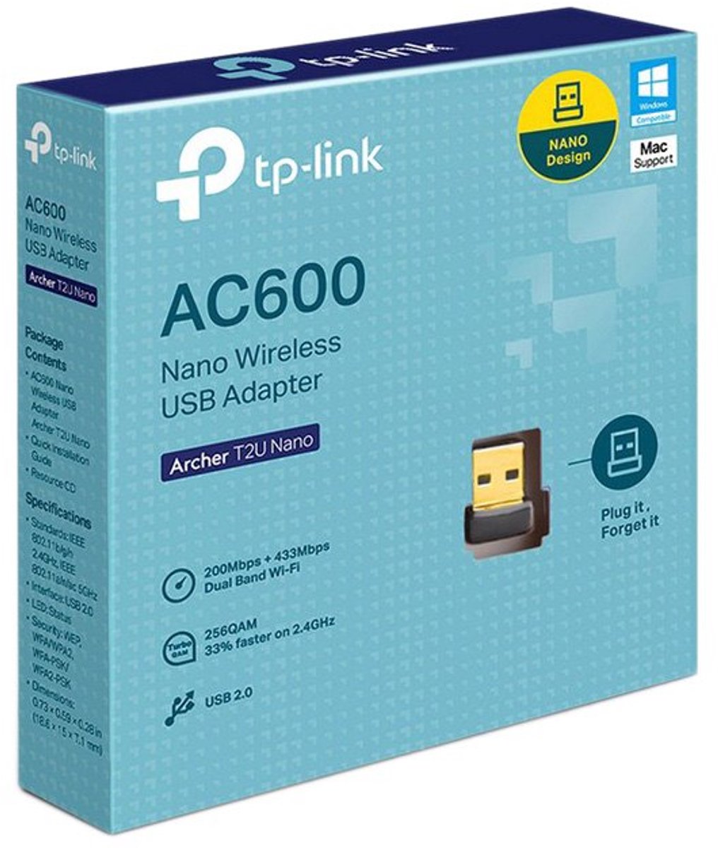 Tp-Link Archer T2U Nano - Mini Wifi-Adapter - Wifi 5 wifi adapter - afbeelding 2