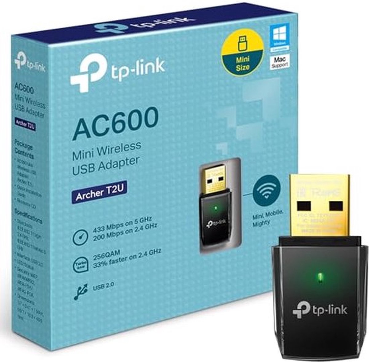 Tp-Link Archer T2U - Wireless Netwerkadapter - Zwart wifi adapter - afbeelding 8