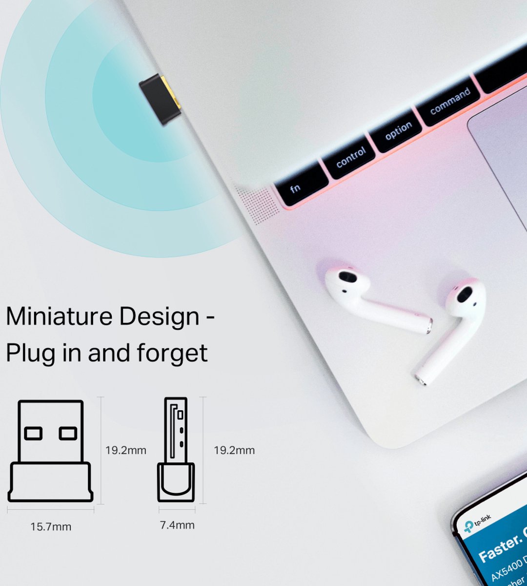 Tp-Link Archer T2Ub Nano Wlan / Bluetooth 433 Mbit/S wifi adapter - afbeelding 5