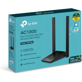 Archer T4U Plus AC1300 High-Gain Wireless Dual-Band USB Adapter - afbeelding 4