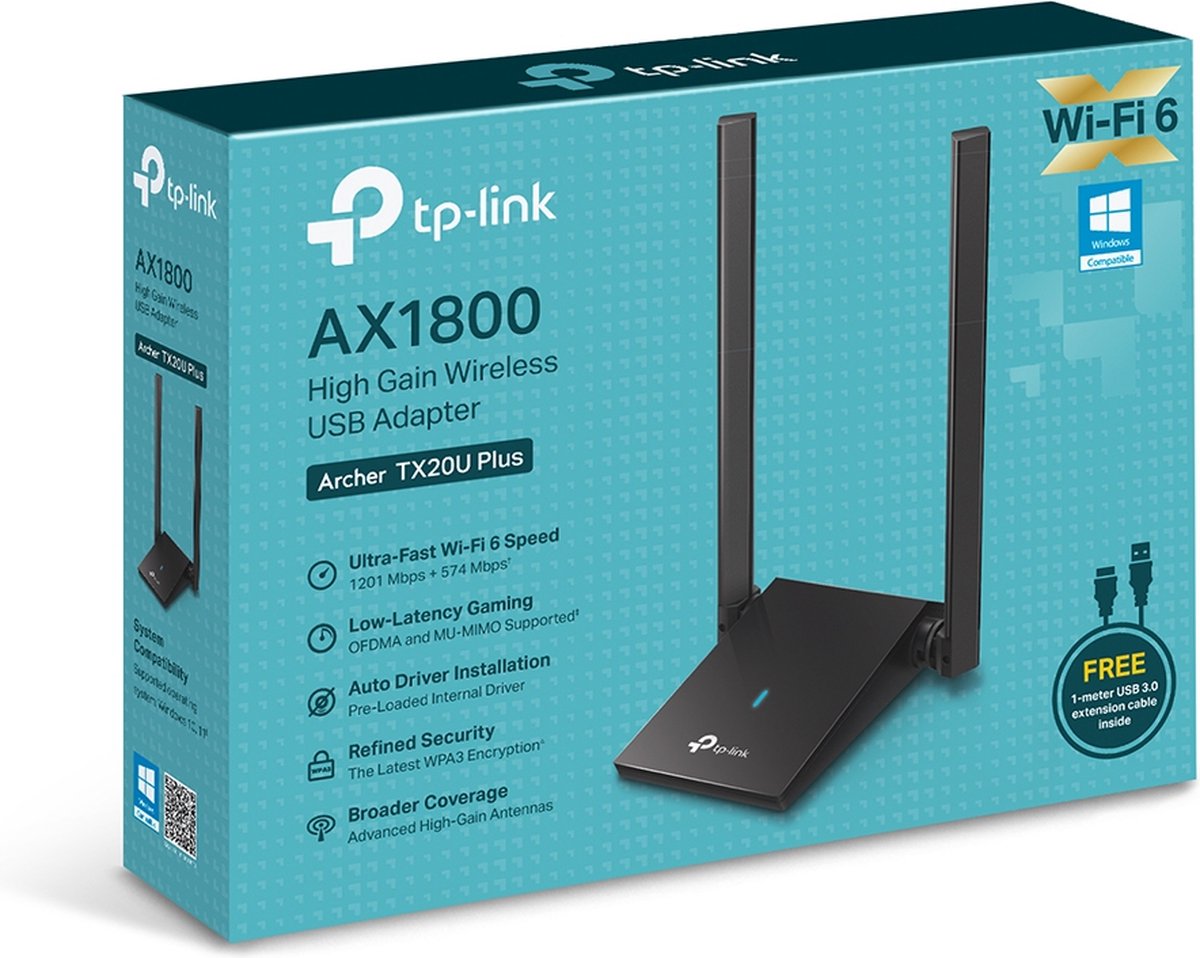 Tp-Link Archer Tx20U Plus - Wifi-Adapter - Ax1800 wifi adapter - afbeelding 2