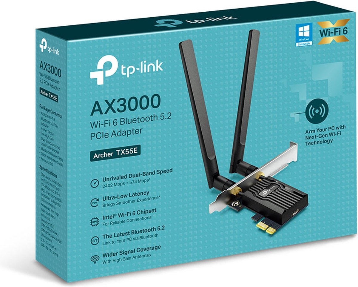 Tp-Link Archer Tx55E Netwerkkaart Wlan / Bluetooth 2402 Mbit/S wifi adapter - afbeelding 8