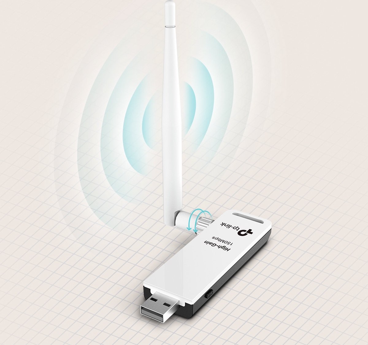 Tp link tl wn722n wifi adapter 5 orig - TP-Link TL-WN722N N150 High Gain Wireless USB Adapter