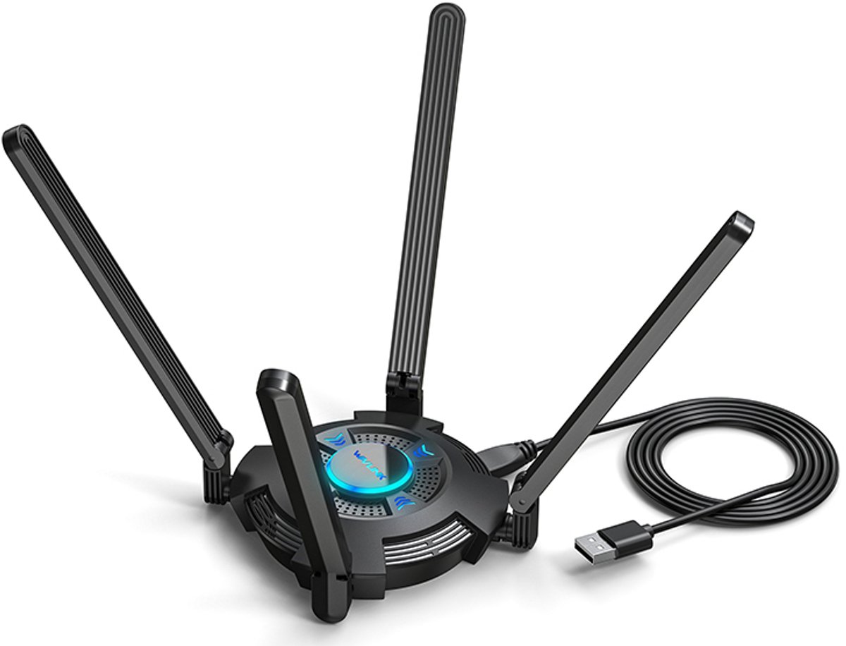 Wavlink Vitesse Ultra Wifi 6E Ax5400 Usb3.0 Adapter Wifi-Adapter Usb-A 3.0 5400 wifi adapter - afbeelding 6
