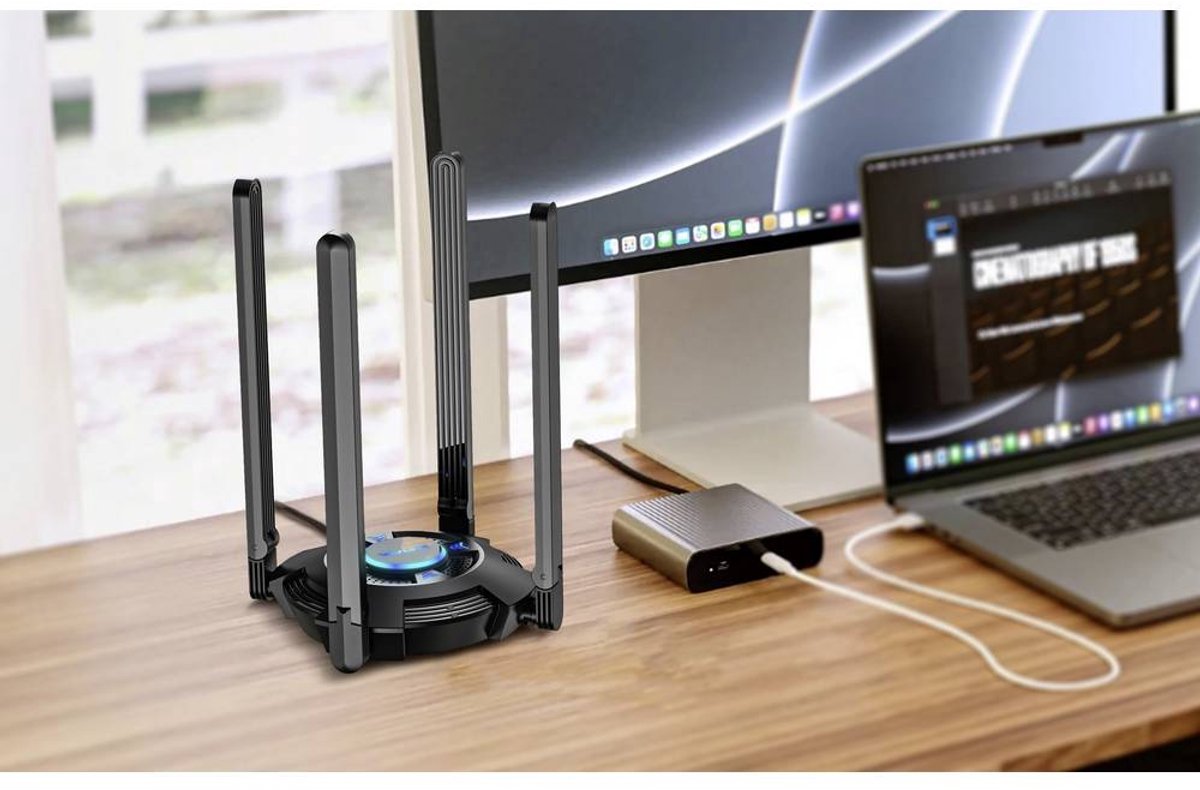 Wavlink Vitesse Ultra Wifi 6E Ax5400 Usb3.0 Adapter Wifi-Adapter Usb-A 3.0 5400 wifi adapter - afbeelding 7