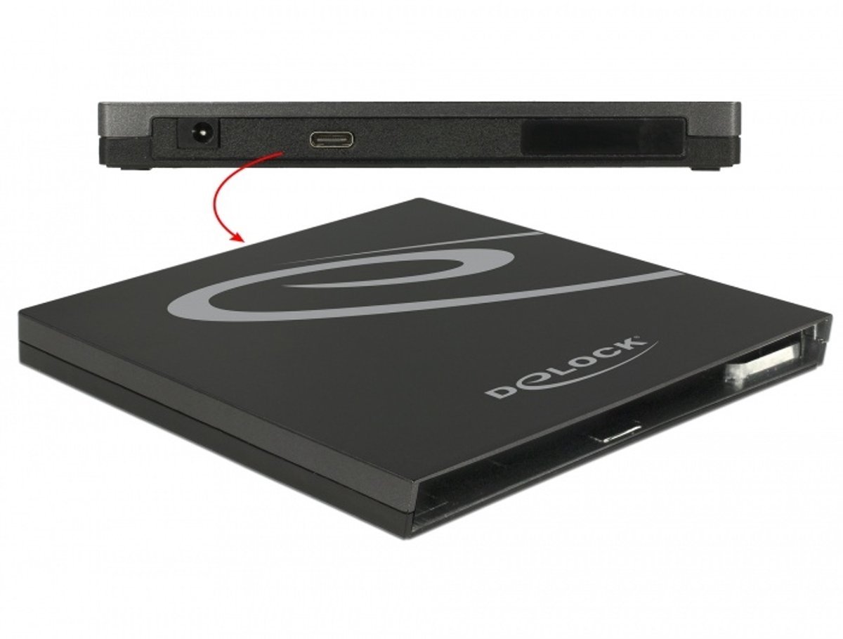 DeLOCK Delock External Enclosure For Ultra Slim Sata Drives 9,5 Mm - Laufwerk - Dvd+/-Rw (+/-R Dl) / Dvd-Ram / Bd-Rom - Supers