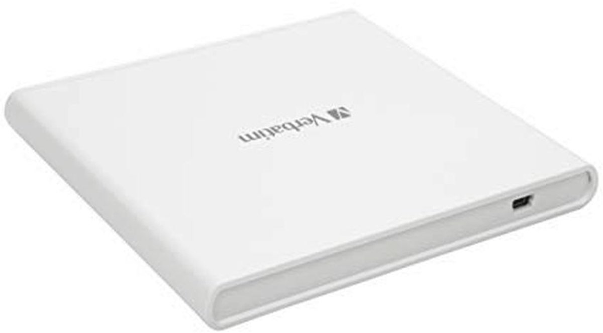 Merkloos Verbatim Externe Slimline Cd/Dvd-Brander, 43894 Wit optisch station - afbeelding 5