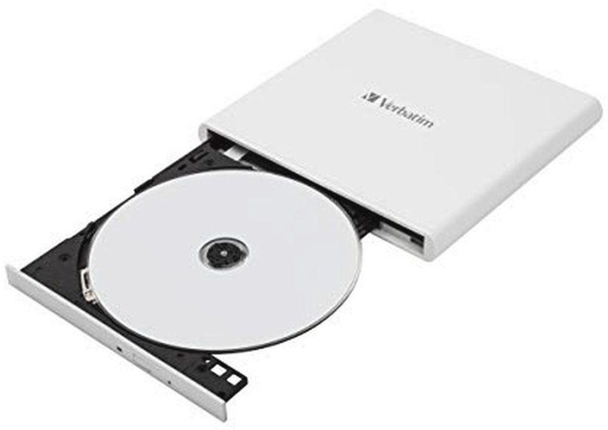 Merkloos Verbatim Externe Slimline Cd/Dvd-Brander, 43894 Wit optisch station - afbeelding 7