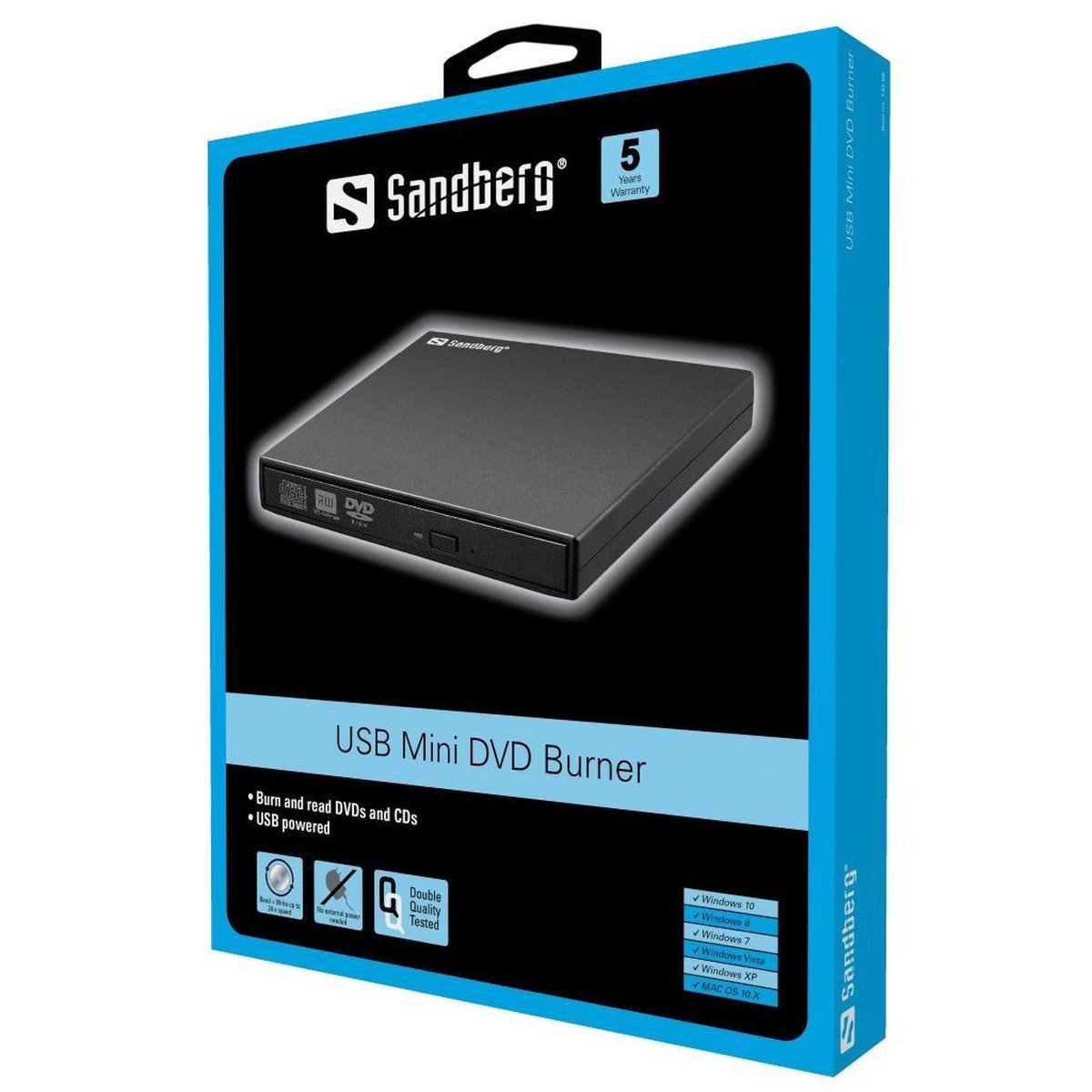 Sandberg - 133-66 - Usb Mini Dvd Burner Optisch Schijfstation optisch station - afbeelding 2