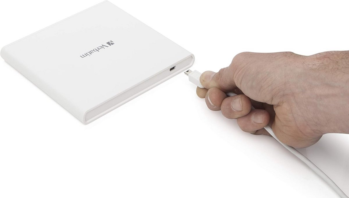 Externe Slimline CD/DVD-Brander USB 2.0 Wit - afbeelding 4