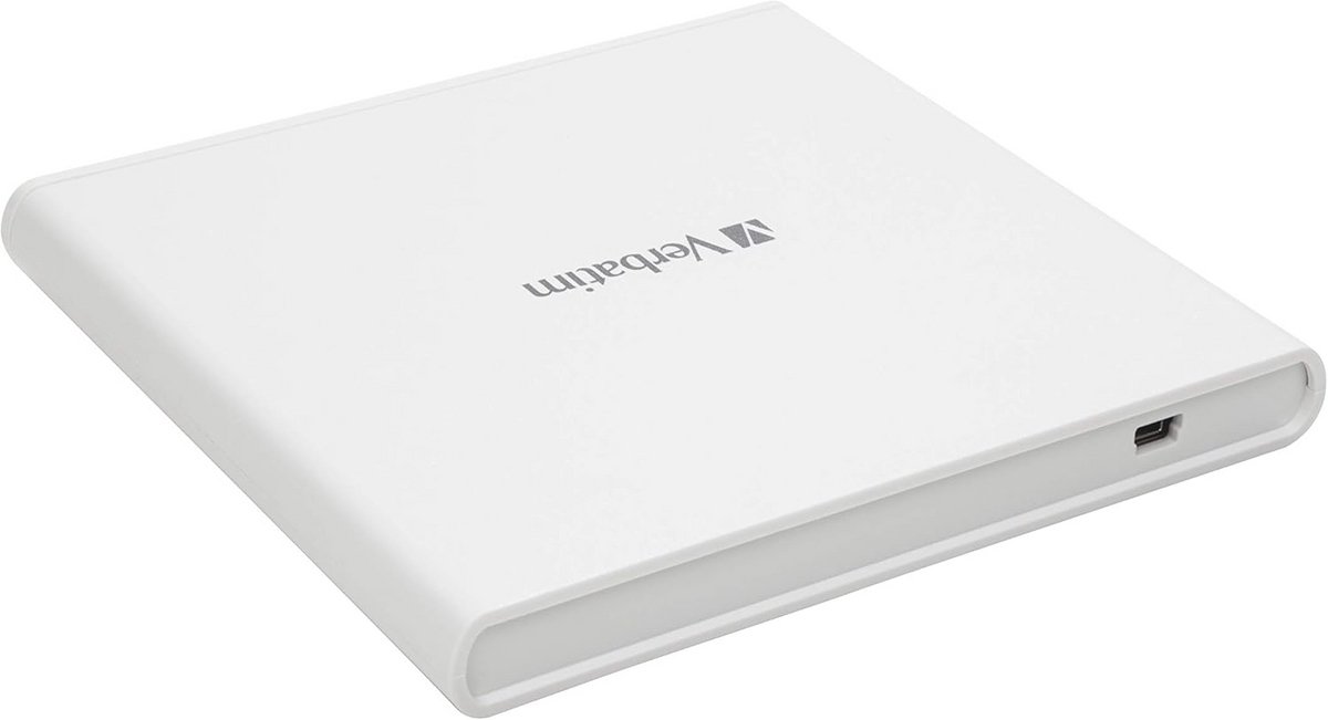 Merkloos Verbatim Externe Slimline Cd/Dvd-Brander, 43894 Wit optisch station - afbeelding 5