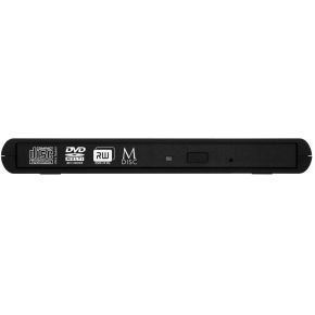 External Slimline USB 2.0 CD/DVD Rewriter with M-Disc Support, 8x DVD / 24x CD, Black - afbeelding 2