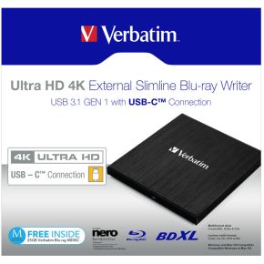 Ultra HD 4K External Slimline Blu-ray Writer USB 3.2 Gen 1 (6x BD-R Write, 8x DVD Write, M-DISC) - afbeelding 5