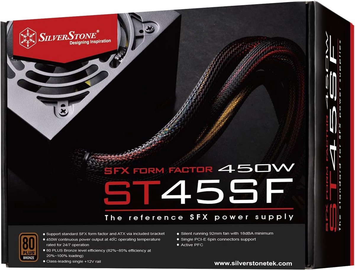 SilverStone SFX ST45SF V3 450W 80 Plus Bronze Power Supply - afbeelding 5