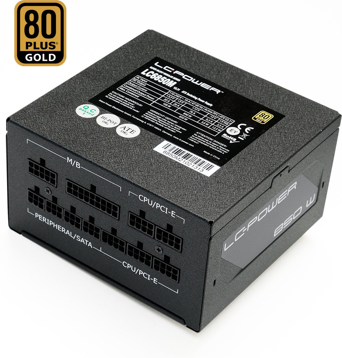 850W Super Silent Modular 80 Plus Gold Power Supply -Lc6850M Version 2.31 Computer Voeding - afbeelding 5