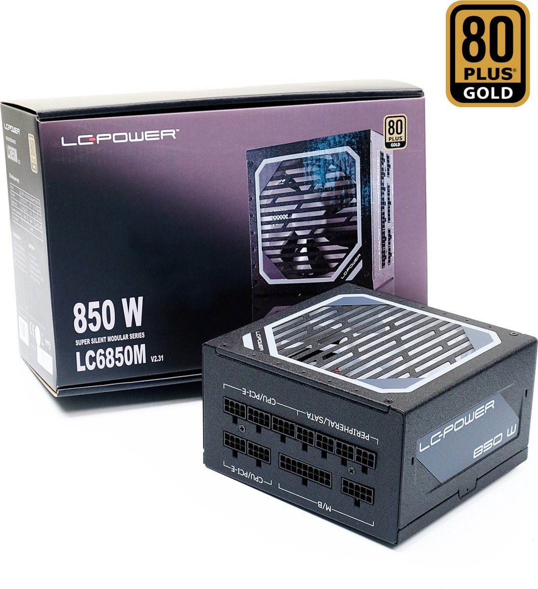 850W Super Silent Modular 80 Plus Gold Power Supply -Lc6850M Version 2.31 Computer Voeding - afbeelding 6