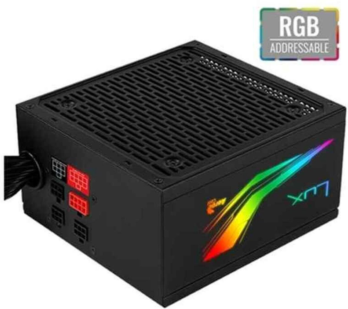 Lux RGB 550M 550W 80 Plus Bronze Semi-Modular Power Supply - afbeelding 6