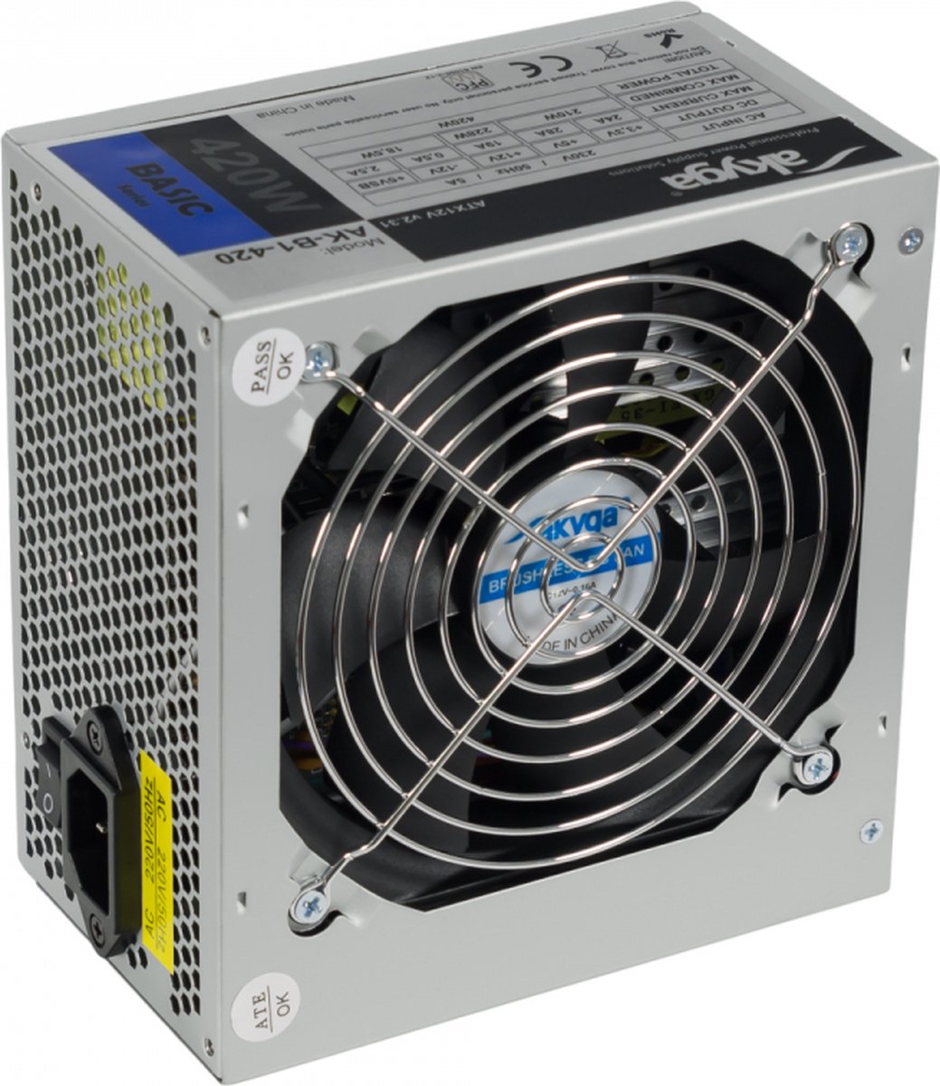 Akyga Ak-B1-420 Power Supply Unit 420 W 20+4 Pin Atx Atx Grijs voeding - afbeelding 6