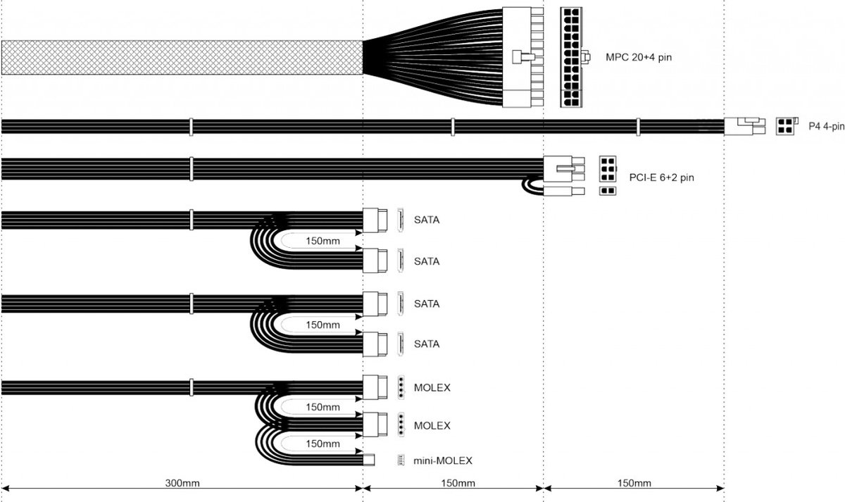 Akyga Ak-B1-600 Power Supply Unit 600 W 20+4 Pin Atx Atx Grijs voeding - afbeelding 2