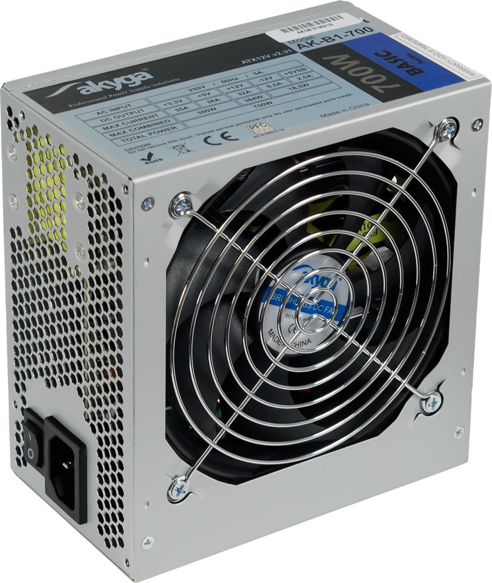 Akyga Ak-B1-700 Power Supply Unit 700 W 20+4 Pin Atx Atx Grijs voeding - afbeelding 4