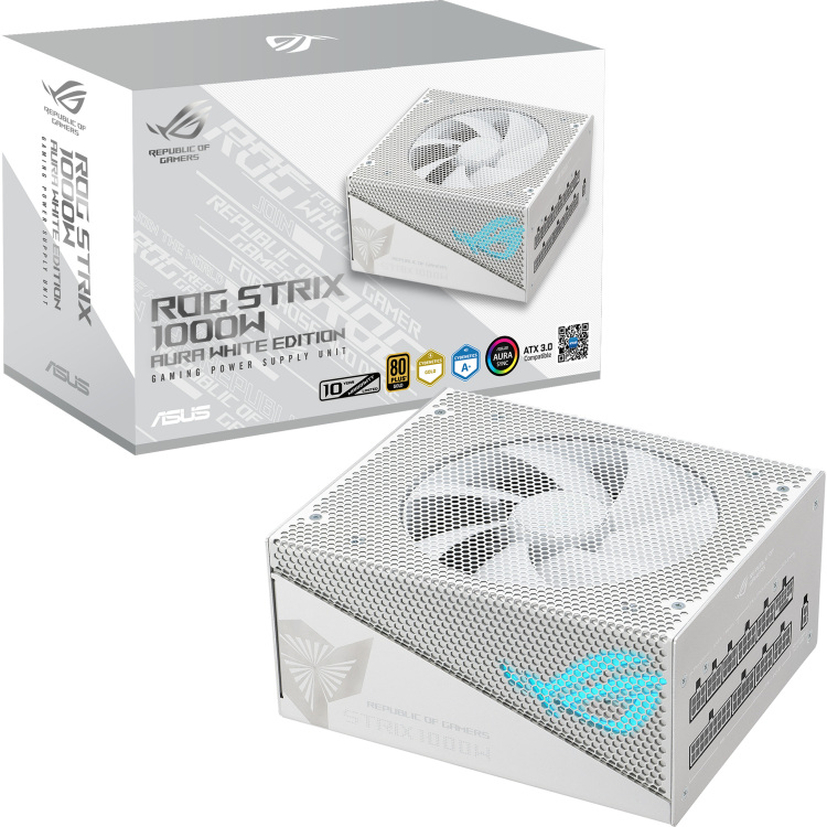ASUS ASUS ROG STRIX 1000W Gold Aura White Edition voeding