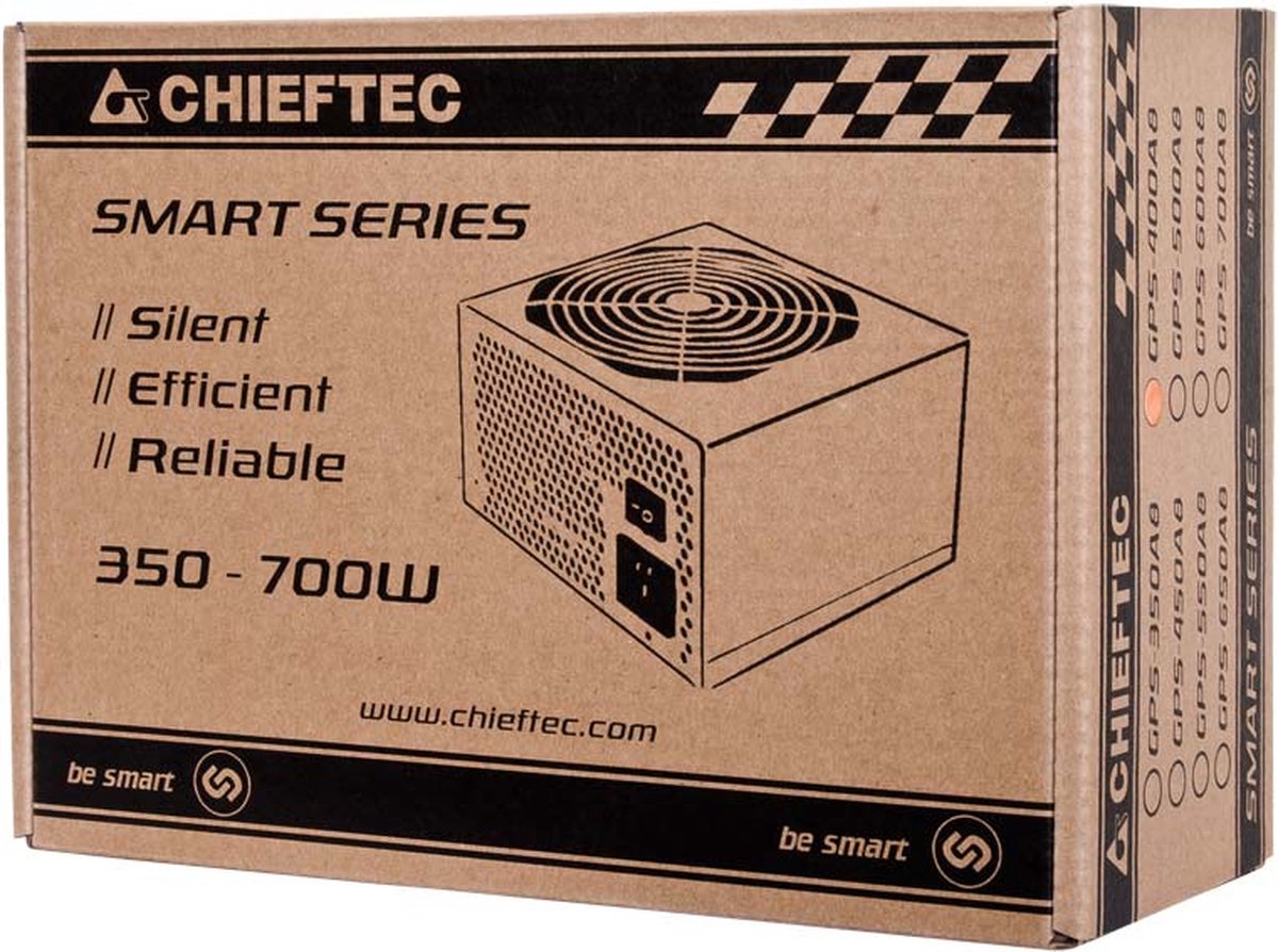 Chieftec Smart Gps-600A8 Power Supply Unit 600 W 20+4 Pin Atx Atx Zwart voeding - afbeelding 2