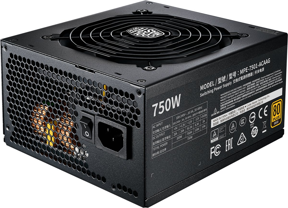 Cooler Master Mwe 750 Gold V2 - 750 Watt 80 Plus Gold Modulaire Pc Voeding - afbeelding 10
