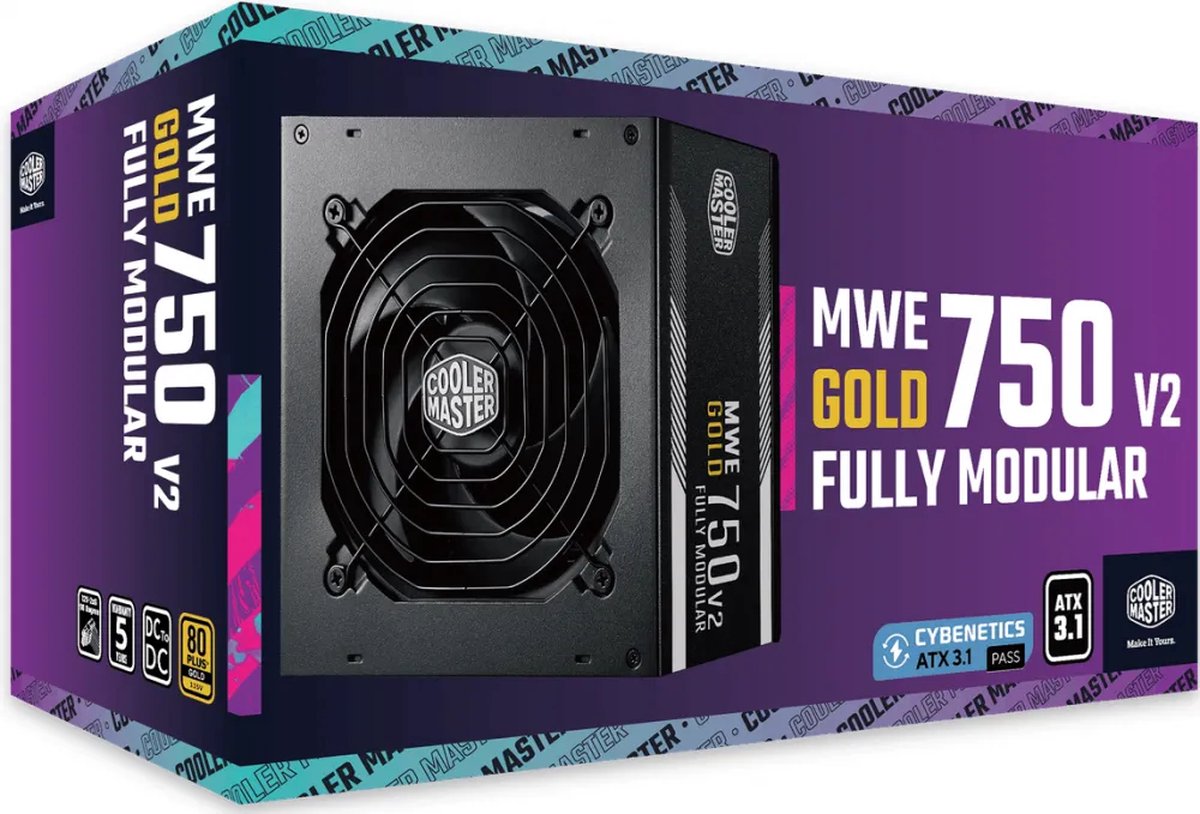 Cooler Master Mwe Gold 750 V2 Atx 3.1 - Voeding Atx12V 3.1 - 80 Plus Gold - 750 - afbeelding 5