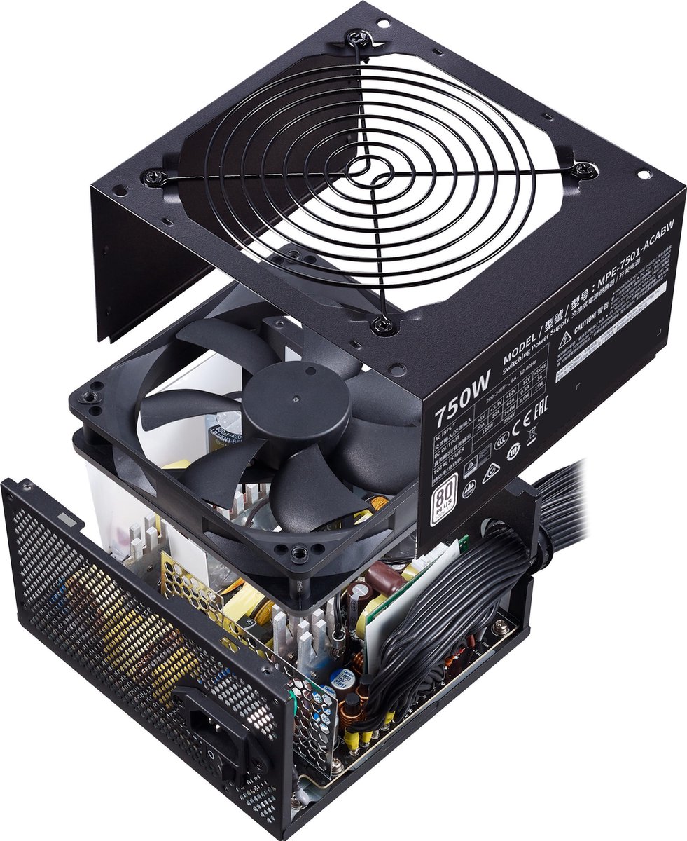 Cooler Master Mwe White 750W V2 - 750W Power Supply - 80 Plus Standard Certified voeding - afbeelding 6