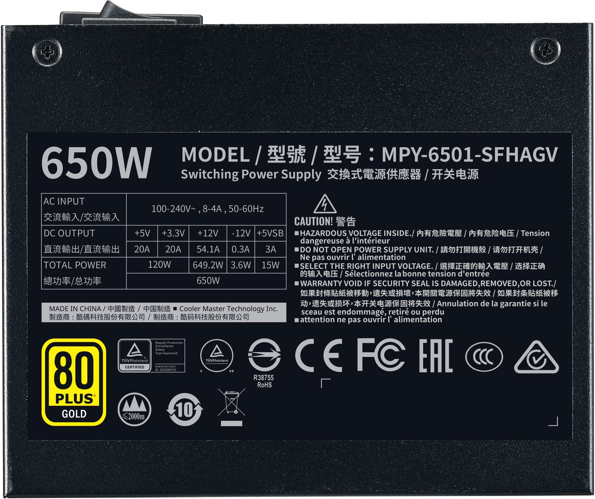 V650 SFX Gold 650W Power Supply - afbeelding 7