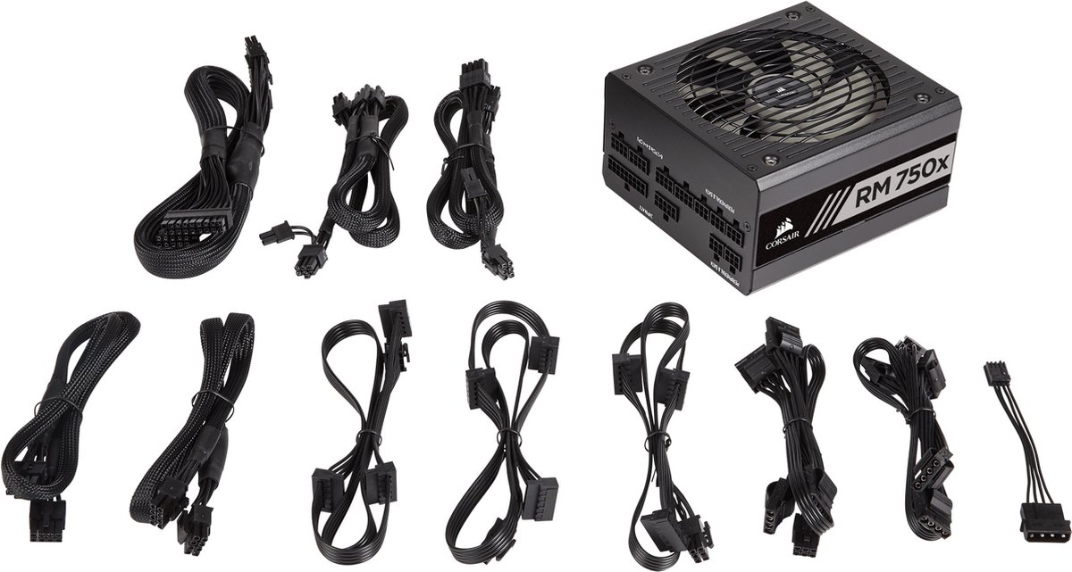 RMx Series RM750x 750W 80 PLUS Gold Certified Fully Modular PSU - afbeelding 2