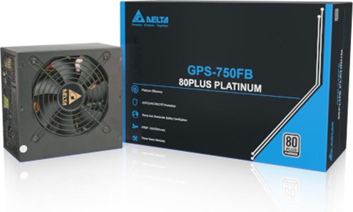 Delta Delta - Interne Voeding - Pc Voeding - Psu Atx Platinum 750 Watt Gaming Power Supply