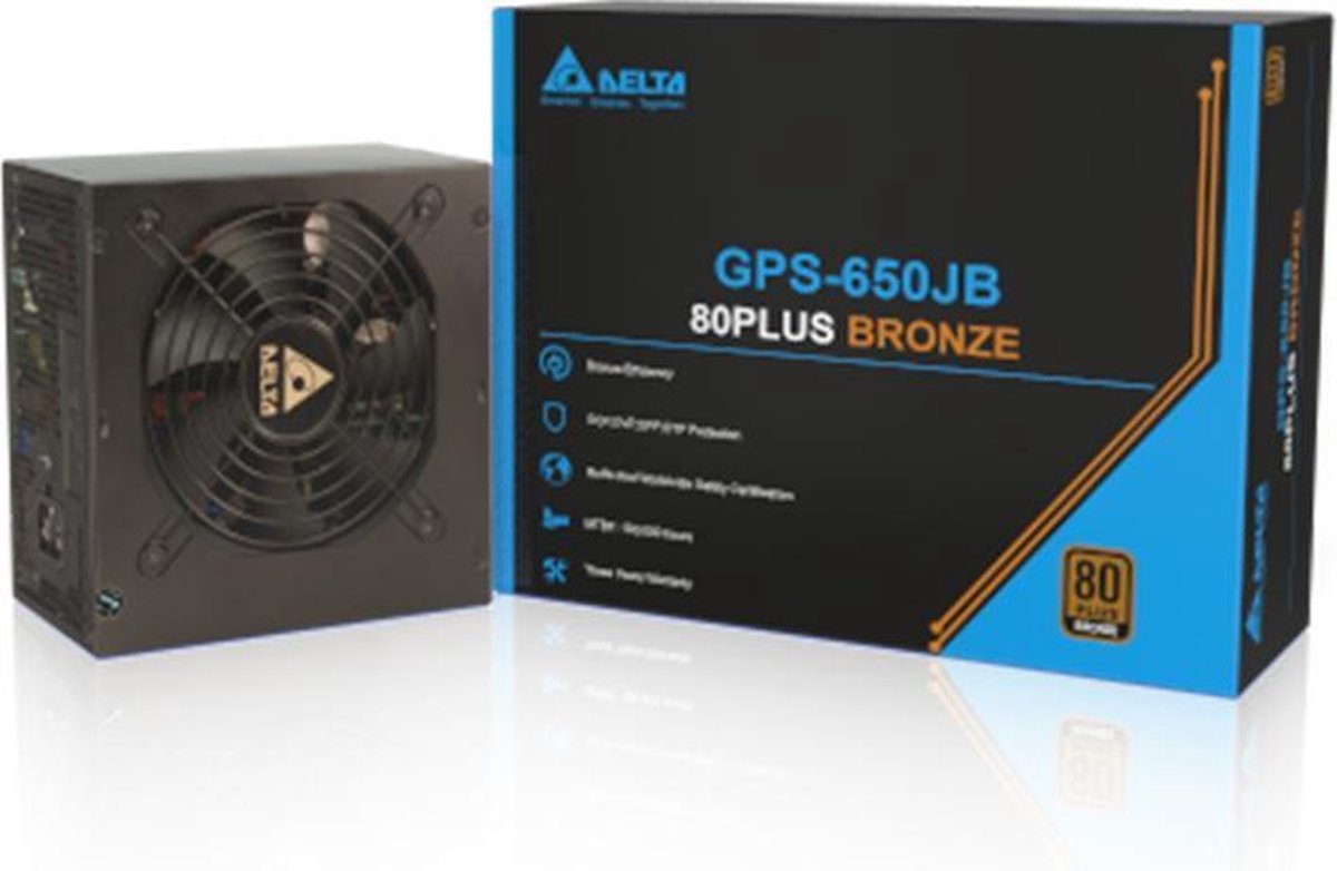 Delta - Interne Voeding - Pc Voeding - Psu Atx Bronze 650 Watt Gaming Power Supply