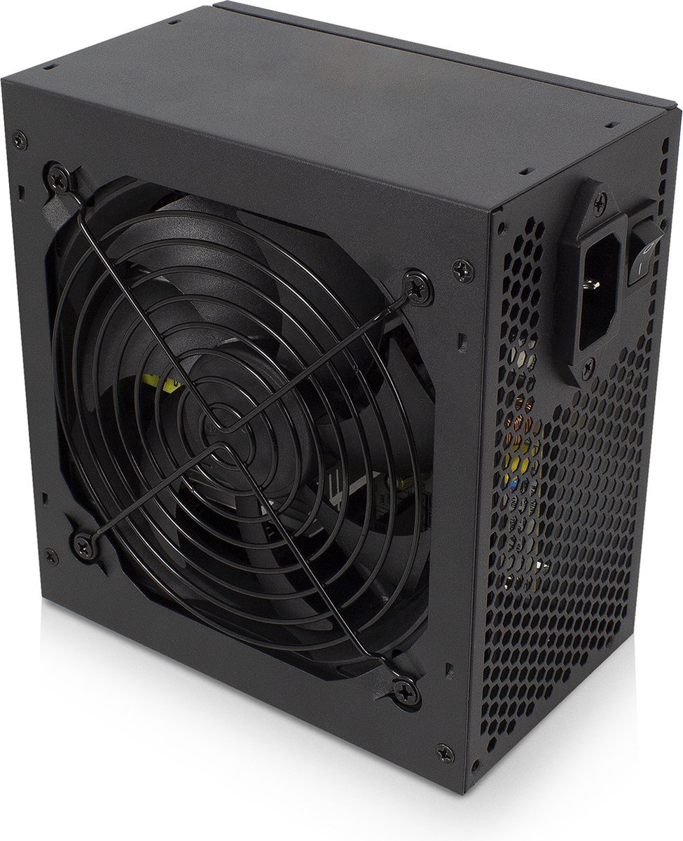 Eminent Eminent Em3908 | 600 Watt Atx Voeding | 20+4 Pins | Actieve Koeling | Zwart