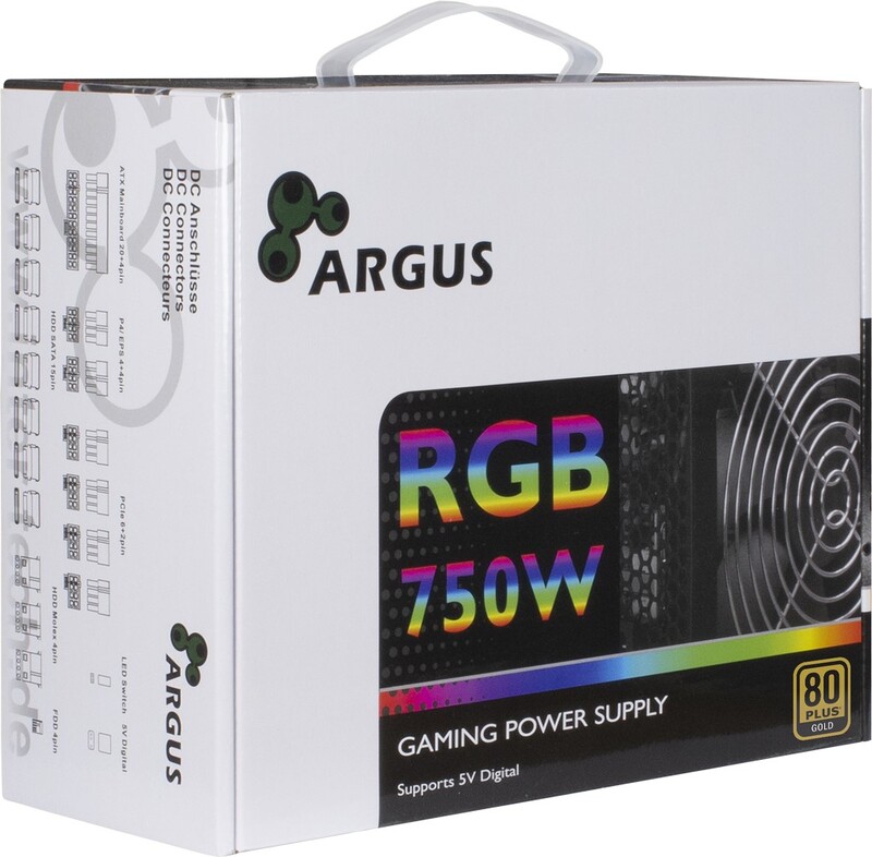 Inter tech argus 750w cm ii voeding 3 orig - Inter-Tech Argus RGB-750W CM II Voeding