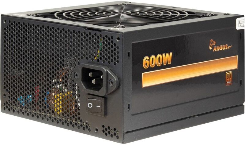 Inter tech argus bps 600 600w voeding 2 orig - Inter-Tech Argus BPS-600 unit 600W Zwart Voeding