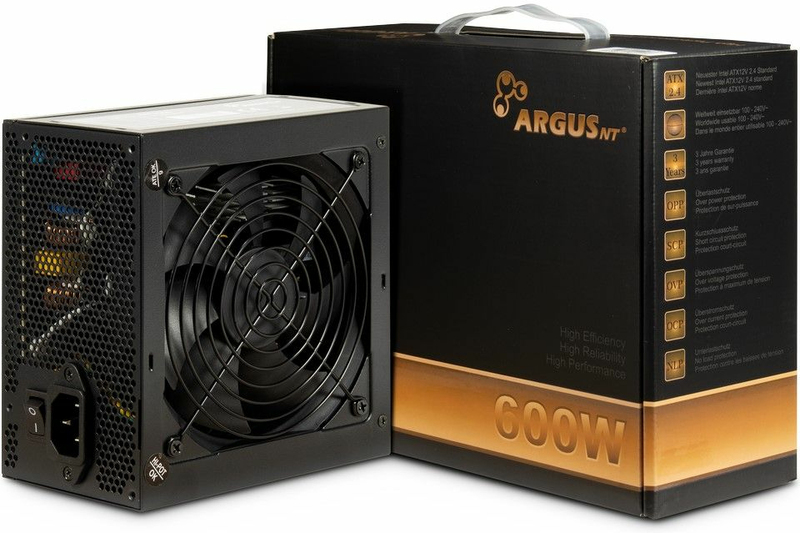 Inter tech argus bps 600 600w voeding 4 orig - Inter-Tech Argus BPS-600 unit 600W Zwart Voeding