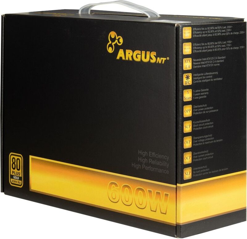 Inter tech argus gps 600 600w voeding 5 orig - Inter Tech Inter-Tech Argus GPS-600 600W Voeding (Black)