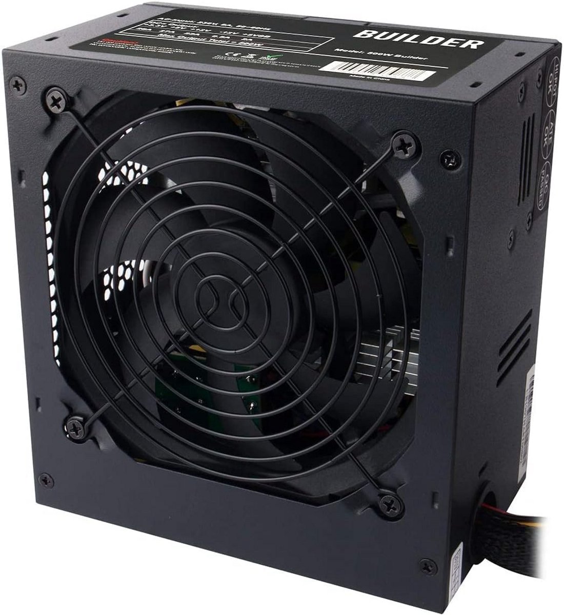 500W ATX Voeding Zwart - afbeelding 2