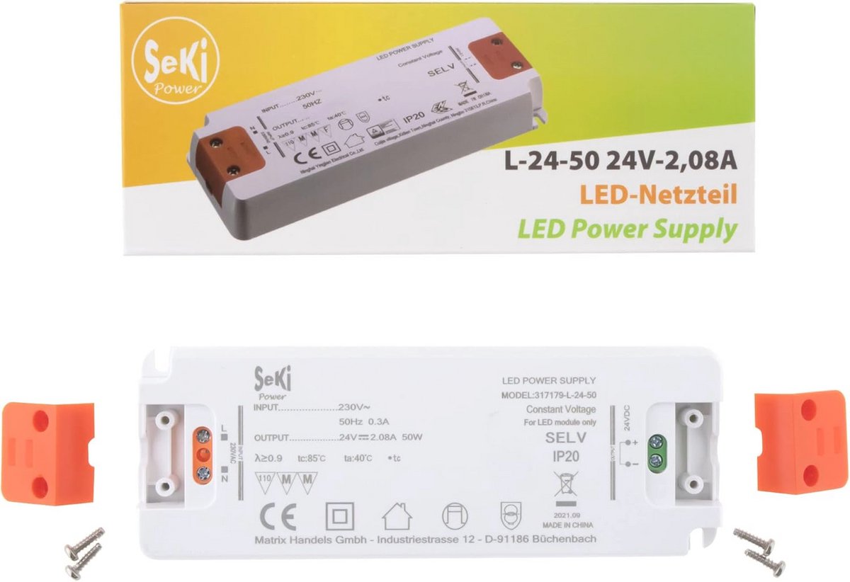 Professionele LED Voeding 150 watt 6,25 ampère 24 volt IP67 waterdicht - afbeelding 3