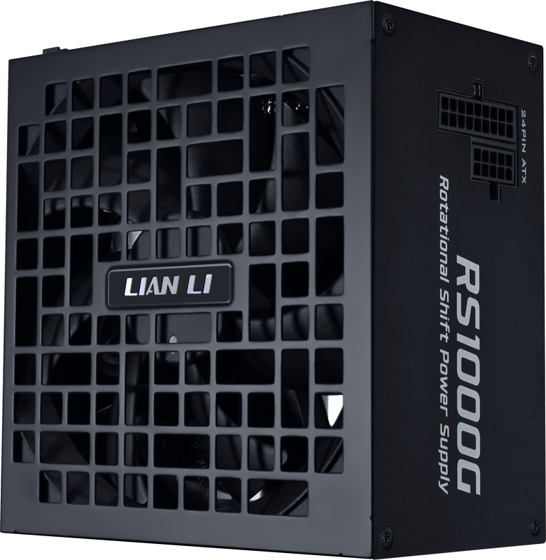 Lian li rotational shift 1000g voeding 1067417 4 orig - Lian Li RS Rotational Shift 1000W 80 Plus Gold ATX 3.1 PSU Zwart