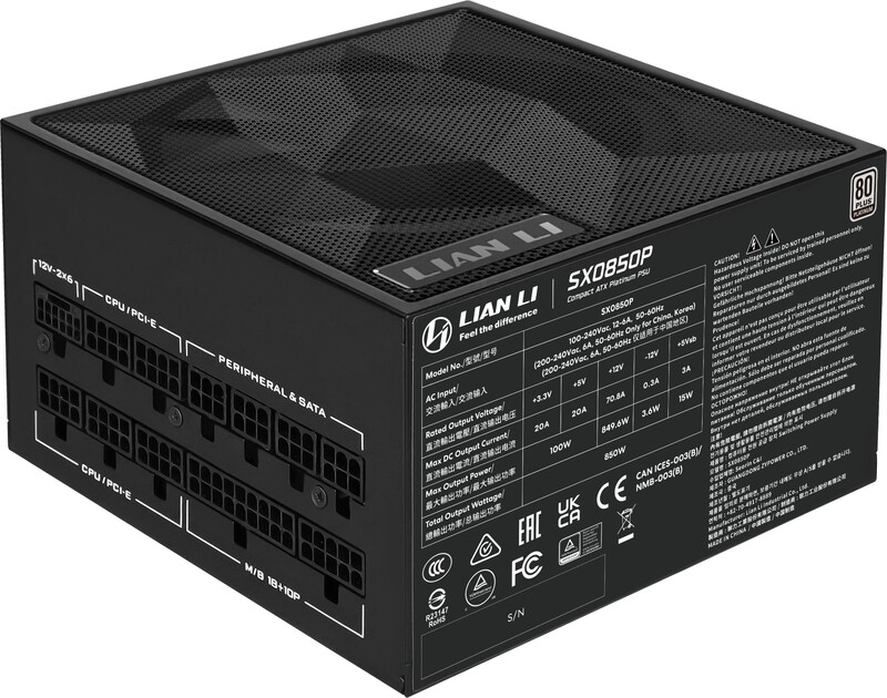 Lian li sx platinum voeding 720485 4 orig - Lian Li SX Platinum 850W Voeding (Black)