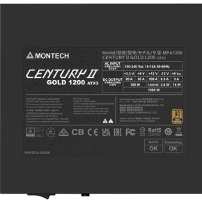 Century II 1200W PCIe 5.1 80+ Gold - afbeelding 4