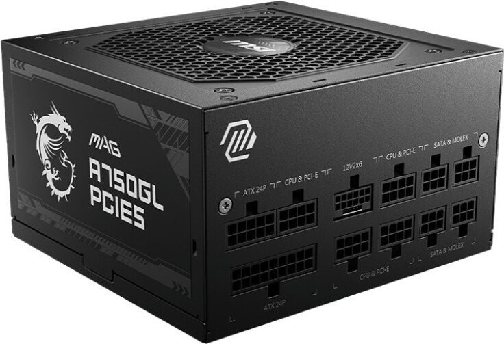 Msi mag a750gl pcie5 3 orig - MSI MAG A750GL PCIE5 750W Voeding (Black)