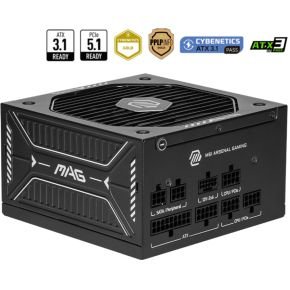 MSI Msi Mag A750Gls Pcie5 Power Supply Unit 750 W 24-Pin Atx Atx Zwart