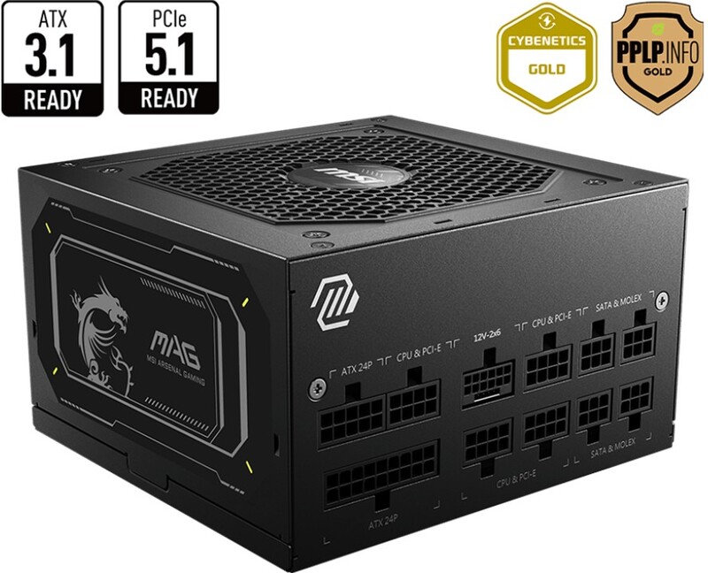 Msi mag a850gl pcie5 ii voeding 3 orig - MSI MAG A850GL PCIE5 II 850W Voeding (Black)